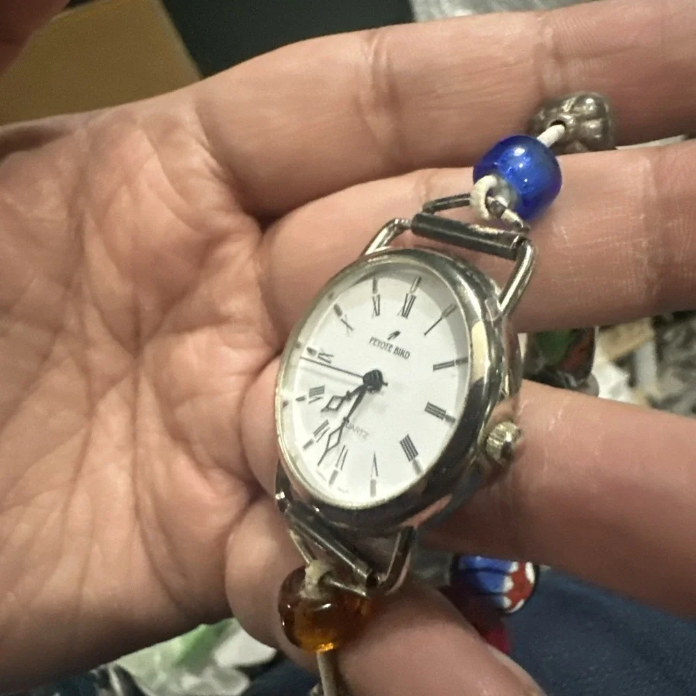 Working Peyote Bird Designs Fancy Beads Women's Bracelet Watch New Battery 29mm